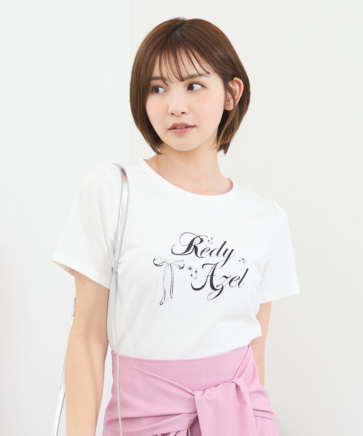 REDYAZEL「レースリボンロゴTシャツ」|Tシャツ・カットソー|