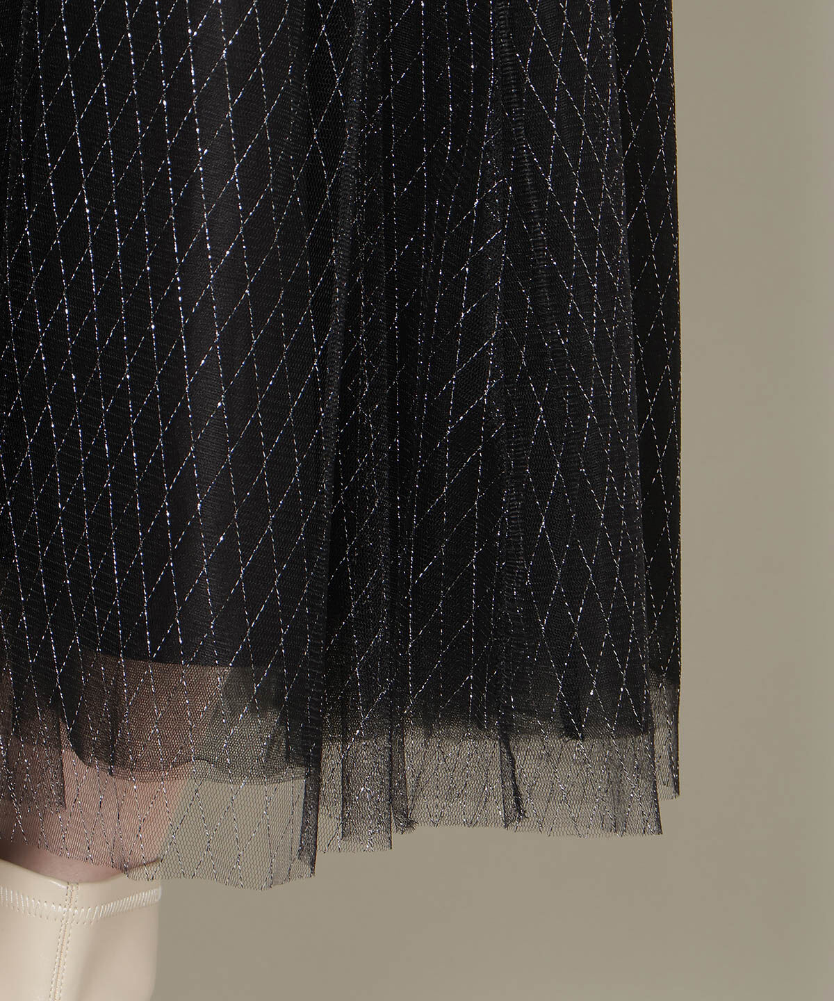 WILLSELECTION「ラメチュールボリュームスカート」|フレア|