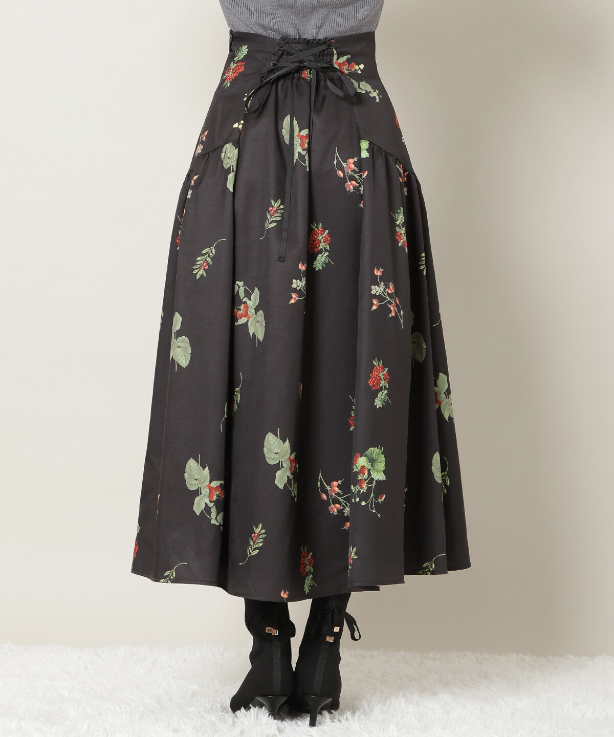 WILLSELECTION「ウィンターボタニカルスカート」|フレア|