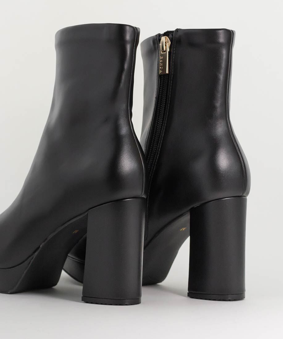  「ストレッチ チャンキーヒールショートブーツ」|ショートブーツ|