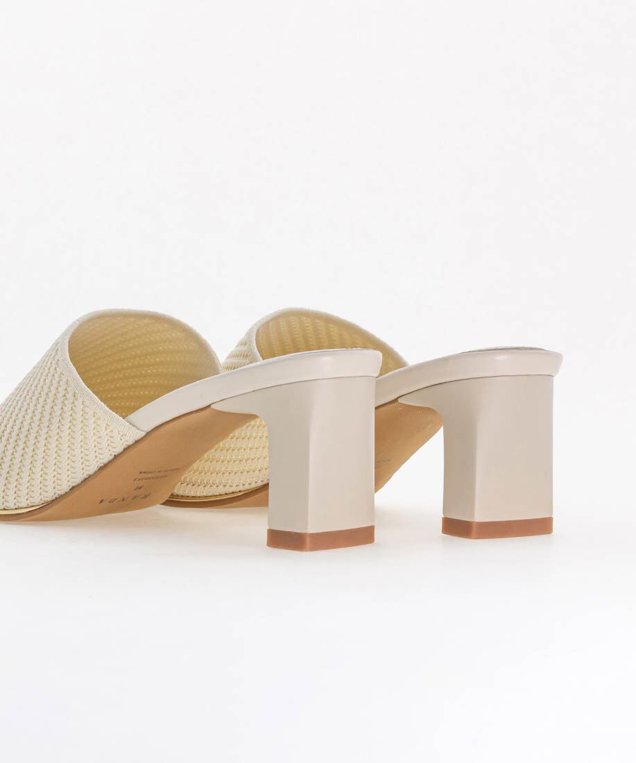  「【SUSTAINABLE】ニットミュールサンダル」|パンプス|