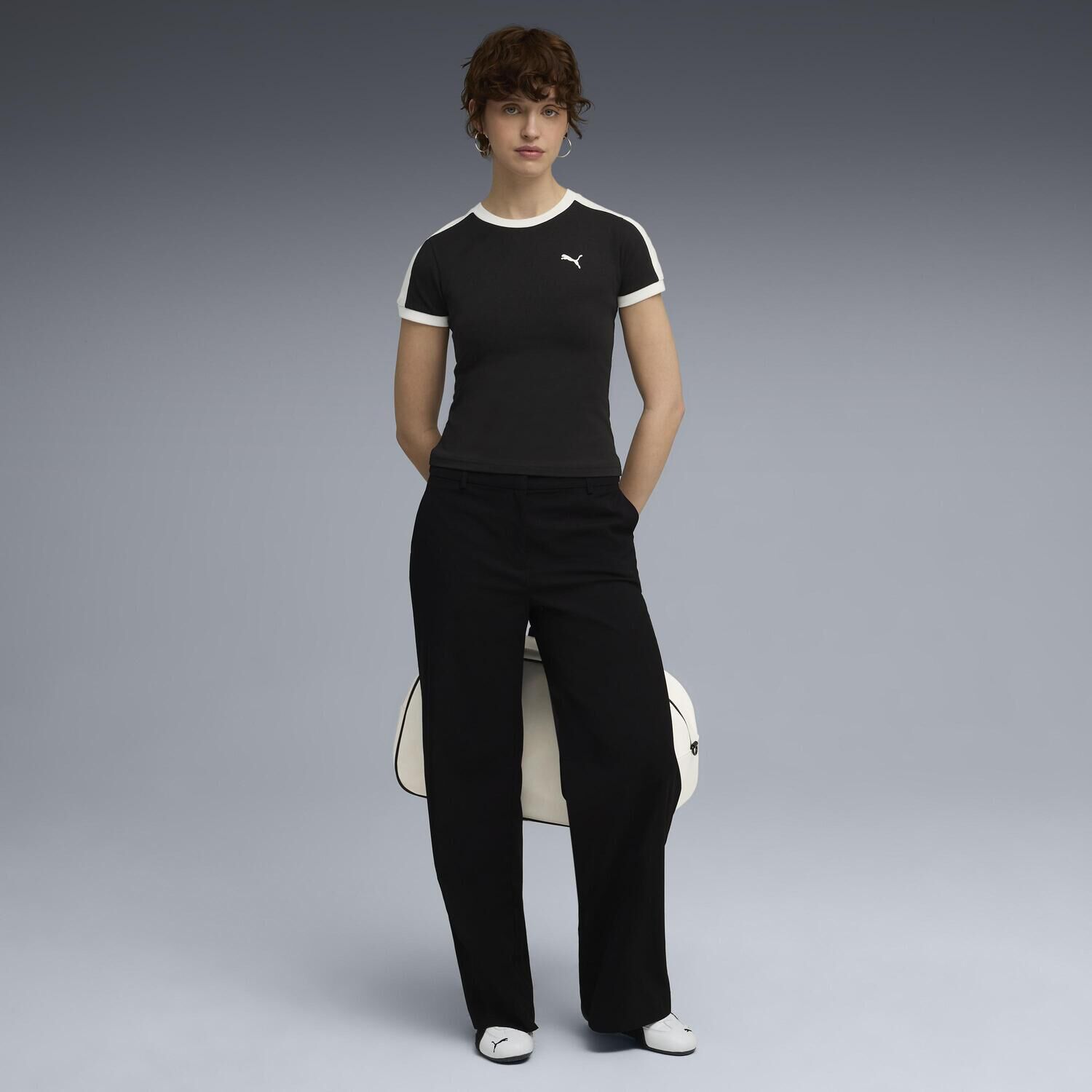 PUMA「【PUMA ｳｪｱ】W T7 SLIM TEE」|Tシャツ・カットソー|