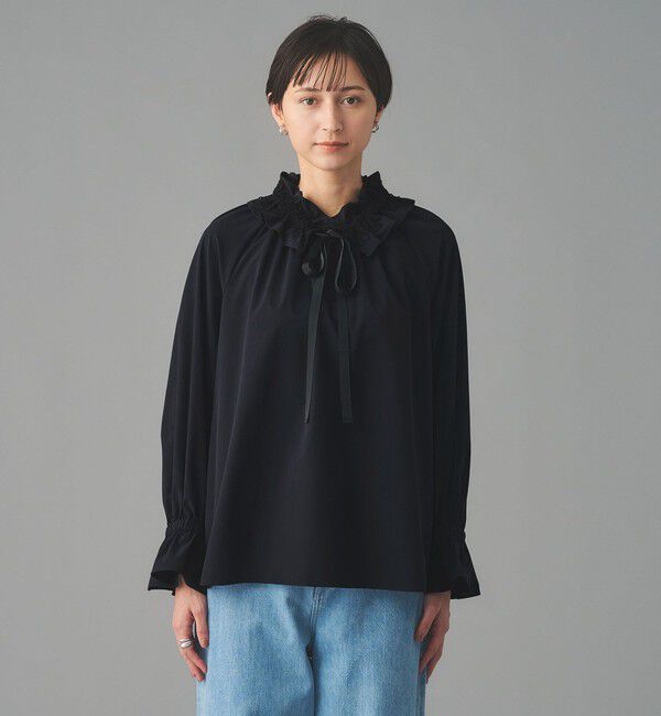 UNITED ARROWS「レースフリルカラー 2WAY ブラウス ‐はっ水‐」|シャツ・ブラウス|