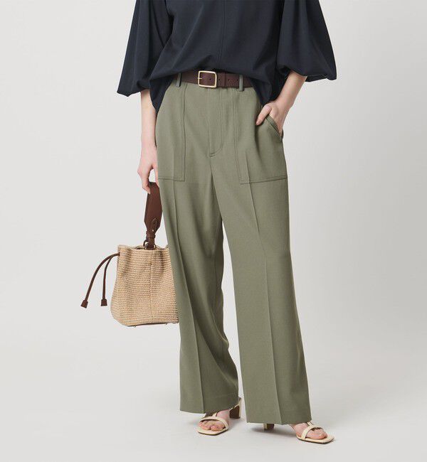 UNITED ARROWS「アセテートポリエステル ベイカーパンツ」|チノ|OLIVE