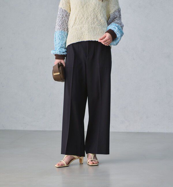 UNITED ARROWS「アセテートポリエステル ベイカーパンツ」|チノ|