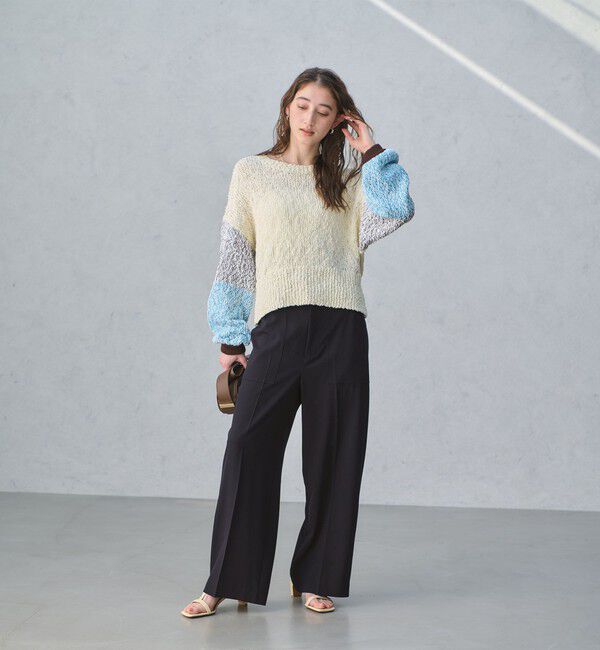 UNITED ARROWS「アセテートポリエステル ベイカーパンツ」|チノ|