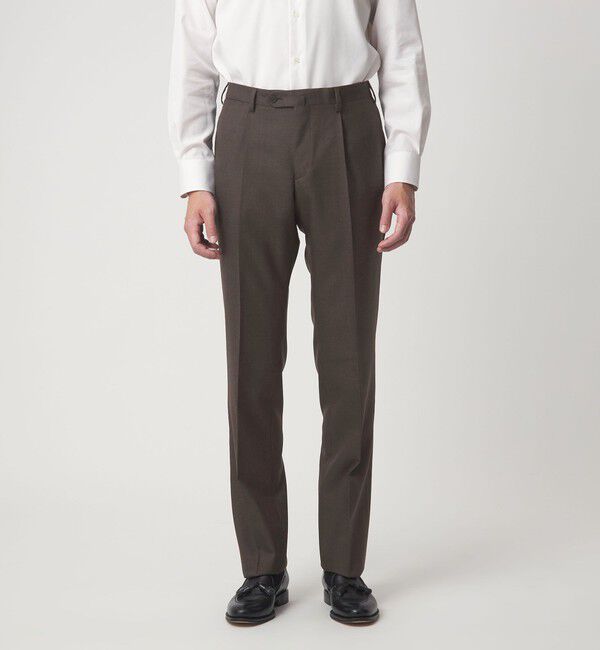 UNITED ARROWS green label relaxing「VITALE BARBERIS CANONICO ラスティック 無地 CLS 1プリーツ スーツパンツ セットアップパンツ」|スーツ|