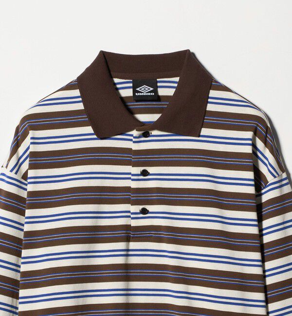 UNITED ARROWS green label relaxing「【別注】＜UMBRO＞ボーダー 長袖 ポロシャツ」|ポロシャツ|