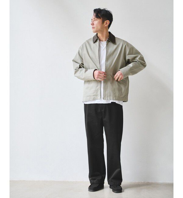 UNITED ARROWS green label relaxing「ウエストポイント ウォッシュド ワイドパンツ」|チノ|