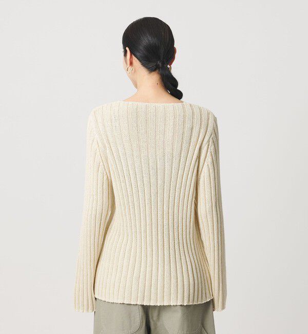 BEAUTY&YOUTH UNITED ARROWS「レーヨンブレンド ワイドリブ Vネックニットプルオーバー」|ニット・セーター|