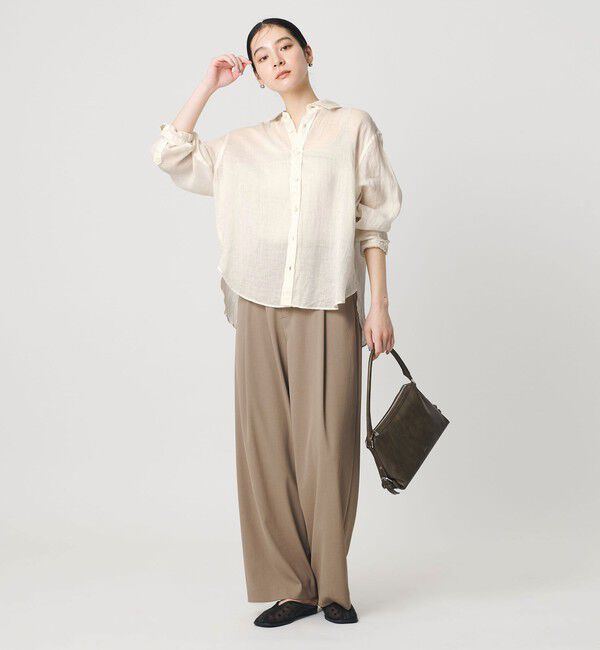 BEAUTY&YOUTH UNITED ARROWS「麻 レギュラーカラー シャツ ウォッシャブル」|シャツ・ブラウス|WHITE