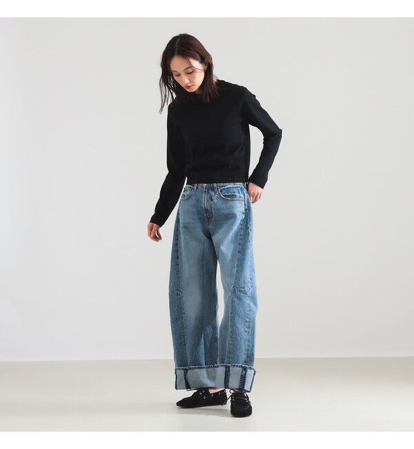 Demi-Luxe BEAMS 「B SIDES / RELAXED CUFFED LASSO デニムパンツ JANE WASH」|デニム|