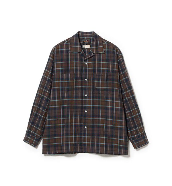 BEAMS PLUS「Open Collar Madras」|シャツ・ブラウス|