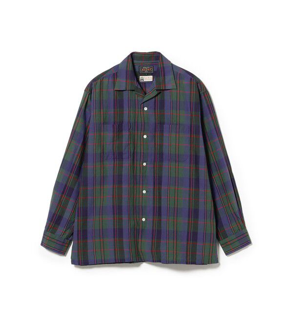 BEAMS PLUS「Open Collar Madras」|シャツ・ブラウス|
