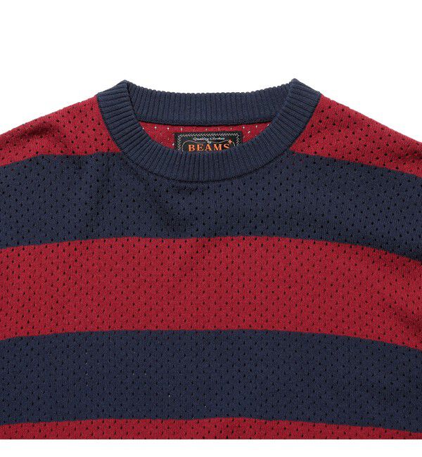 BEAMS PLUS「Crew Rugger Stripe」|ニット・セーター|