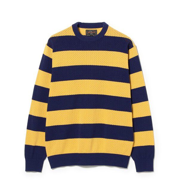 BEAMS PLUS「Crew Rugger Stripe」|ニット・セーター|
