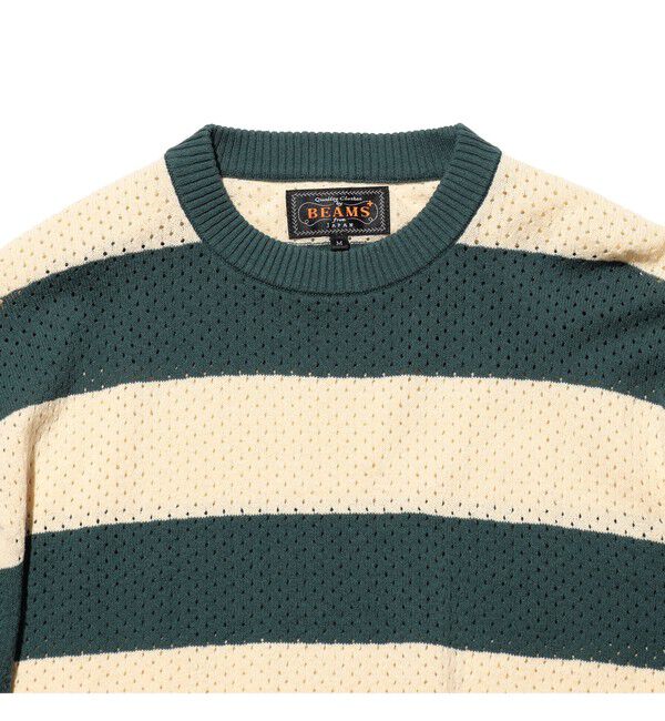 BEAMS PLUS「Crew Rugger Stripe」|ニット・セーター|