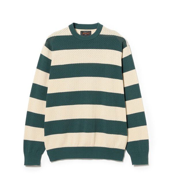 BEAMS PLUS「Crew Rugger Stripe」|ニット・セーター|