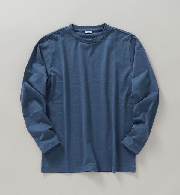 SHIPS「SHIPS: 抗菌・防臭 NANO-FINE(R) ハイゲージ クルーネック Tシャツ (ロンT)」|Tシャツ・カットソー|ライトブルー
