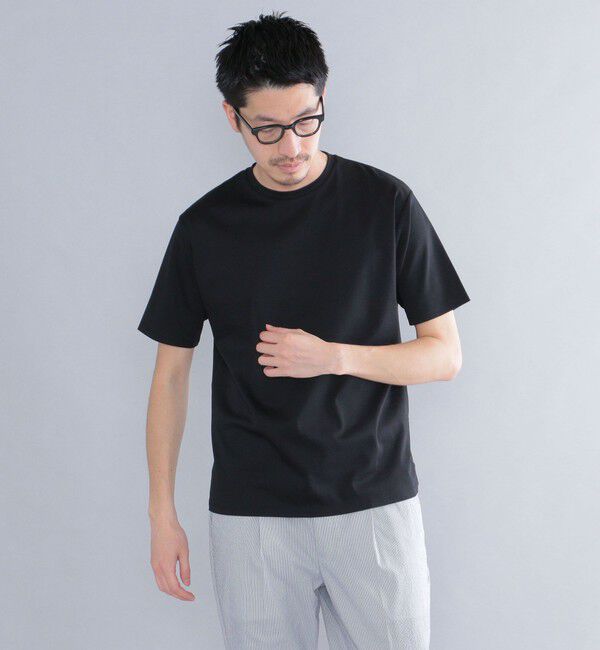 SHIPS「SHIPS: ALBINI クルーネック 無地 Tシャツ」|その他|ブラック