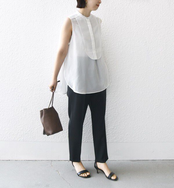 SHIPS for women「〈手洗い可能〉強撚ボイルノースリーブシャツ」|シャツ・ブラウス|