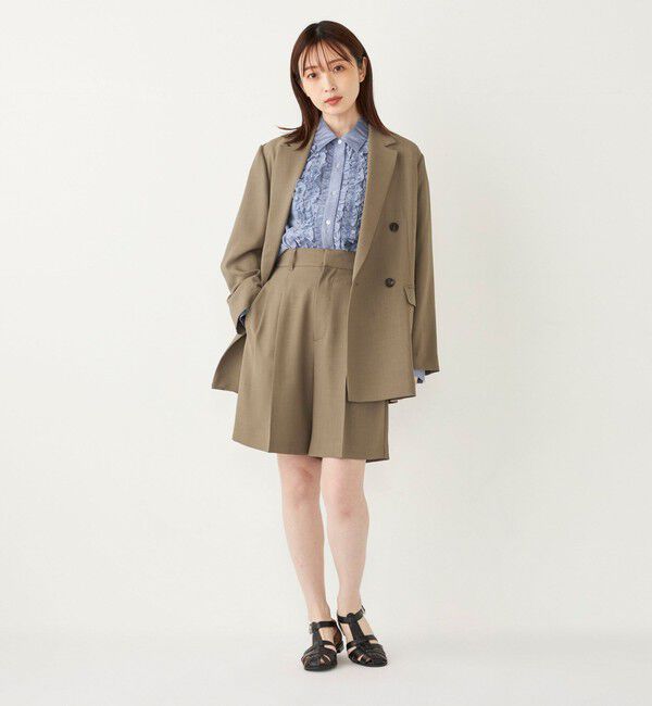 SHIPS Colors 「SHIPS Colors:〈手洗い可能〉クリスピー タック ショーツ(セットアップ対応可能)」|その他|