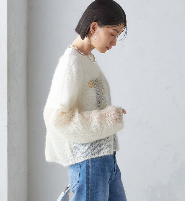 SHIPS for women「モヘヤ メッシュ プルオーバー」|ニット・セーター|