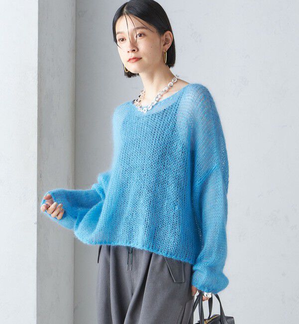 SHIPS for women「モヘヤ メッシュ プルオーバー」|ニット・セーター|