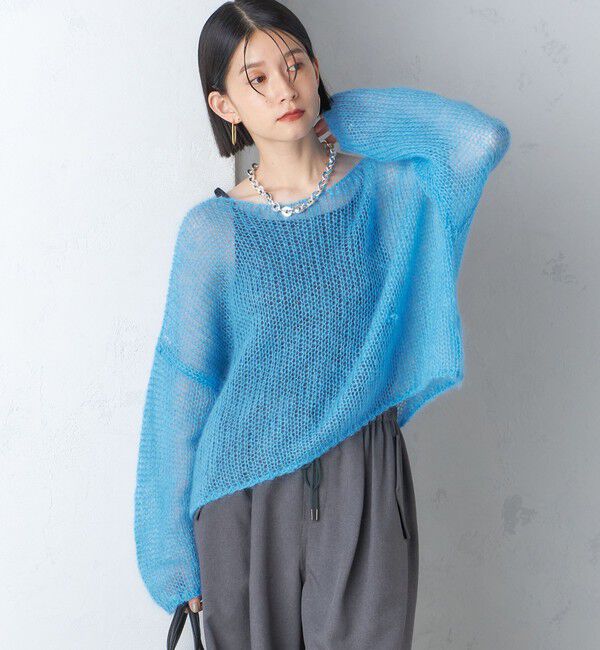 SHIPS for women「モヘヤ メッシュ プルオーバー」|ニット・セーター|