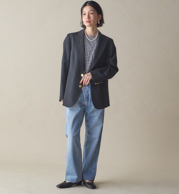 SHIPS for women「SHIPS NINE CASE:〈手洗い可能〉フロント スラント デニム」|デニム|