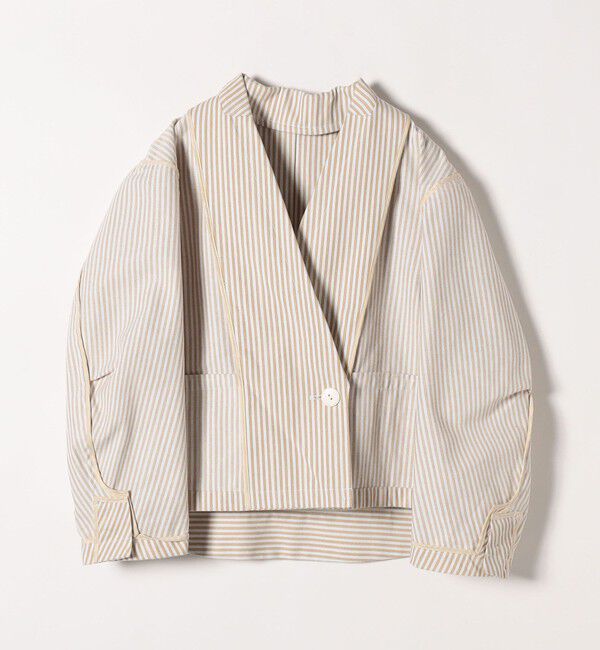 SHIPS any「SHIPS any:〈洗濯機可能〉ヒッコリー ショート テーラード ジャケット」|テーラードジャケット|