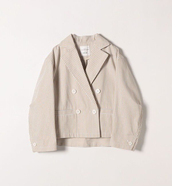 SHIPS any「SHIPS any:〈洗濯機可能〉ヒッコリー ショート テーラード ジャケット」|テーラードジャケット|