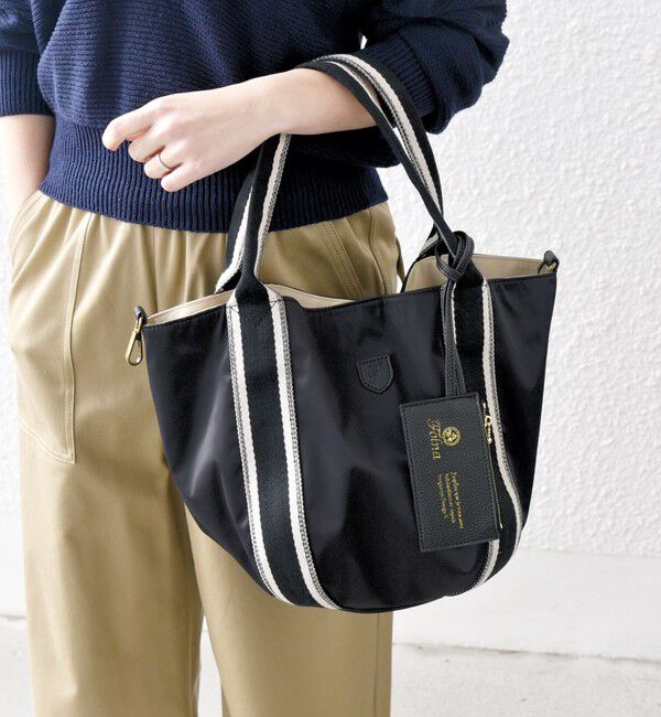 SHIPS any「【SHIPS any別注】Folna: 2WAY ライン ナイロン トート バッグ」|トートバッグ|