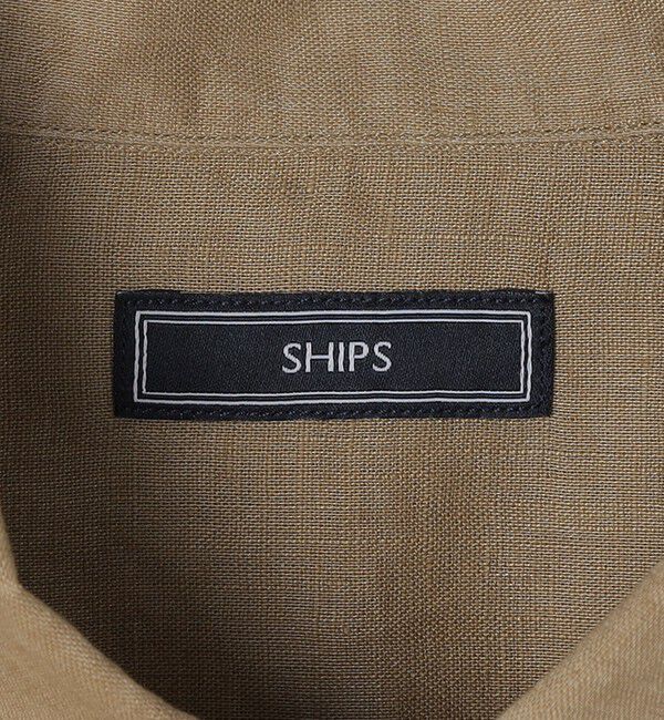 SHIPS「SHIPS: ウォッシュド リネン ソリッド シャツ」|シャツ・ブラウス|