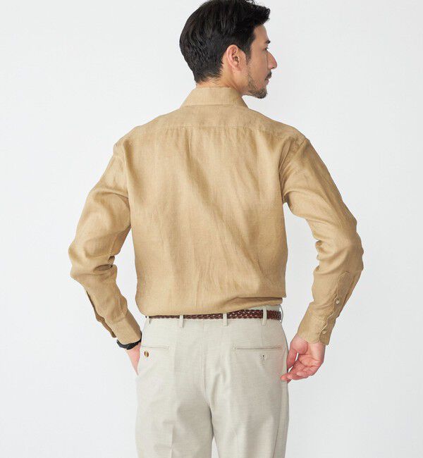 SHIPS「SHIPS: ウォッシュド リネン ソリッド シャツ」|シャツ・ブラウス|