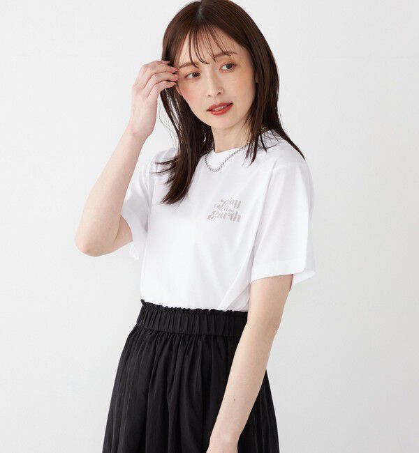 SHIPS Colors 「【SHIPS Colors 別注】FIRST DOWN:〈撥水〉エンブロイダリー ロゴ Tシャツ」|Tシャツ・カットソー|