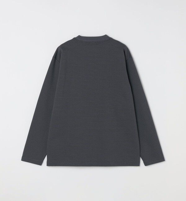 SHIPS any「SHIPS any: デザインリブ ハイゲージ ポンチ マイクロ ボーダー Tシャツ (ロンT)◇」|Tシャツ・カットソー|