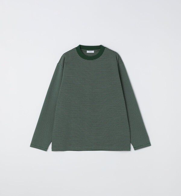 SHIPS any「SHIPS any: デザインリブ ハイゲージ ポンチ マイクロ ボーダー Tシャツ (ロンT)◇」|Tシャツ・カットソー|