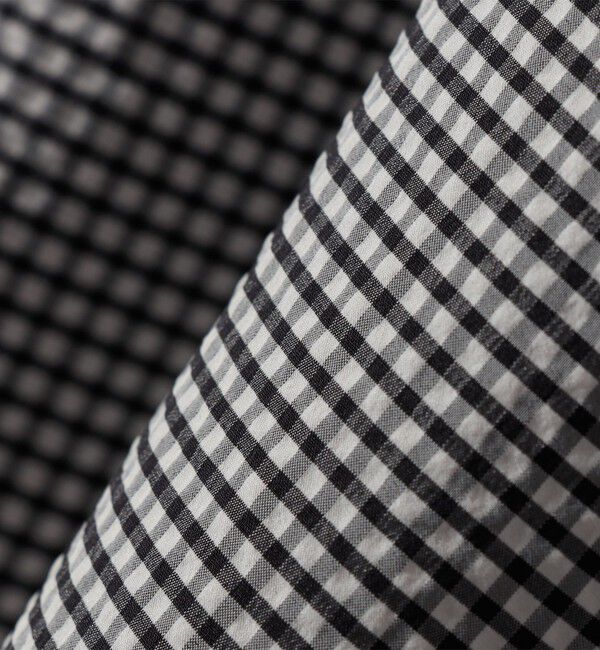 SHIPS for women「SHIPS Primary Navy Label:ストレッチ ギンガム ボウタイ ブラウス」|シャツ・ブラウス|