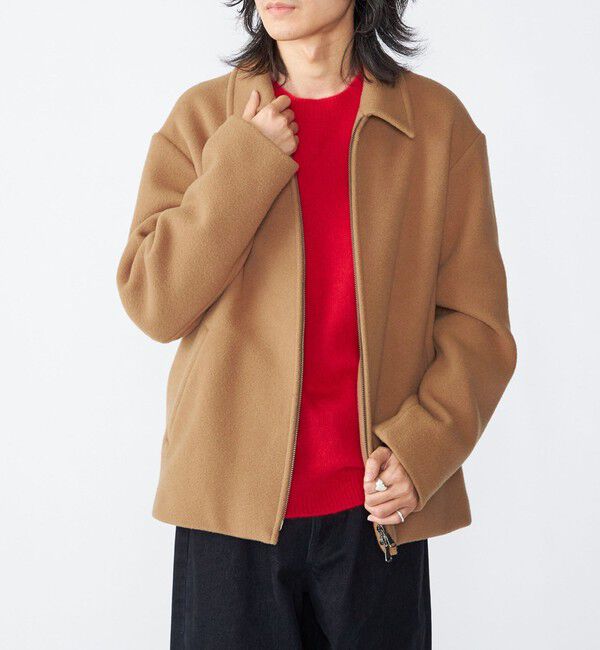 SHIPS「SHIPS: メルトン ジップ ブルゾン」|ブルゾン・スタジャン|キャメル