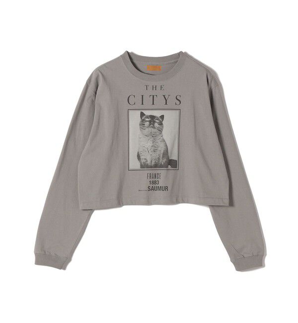 SHIPS for women「【SHIPS別注】Odub: フォト プリント クロップド ロングスリーブ TEE」|Tシャツ・カットソー|