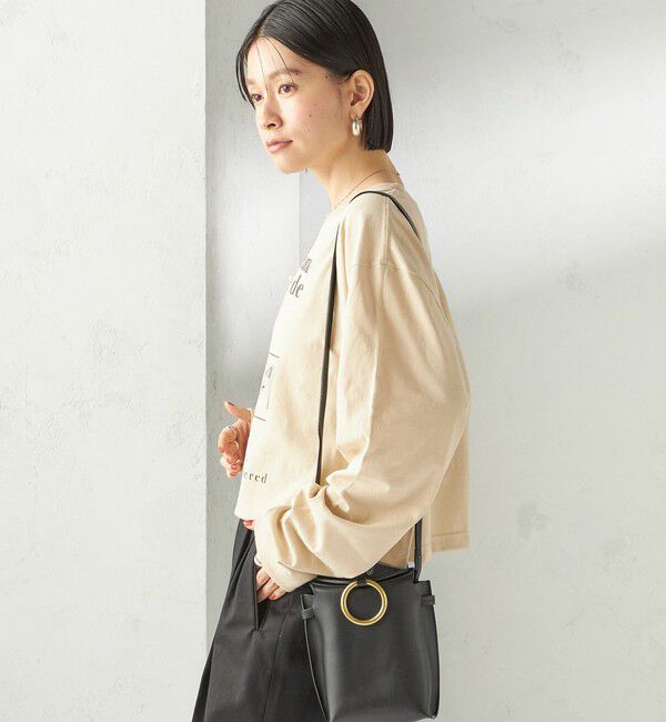 SHIPS for women「【SHIPS別注】Odub: フォト プリント クロップド ロングスリーブ TEE」|Tシャツ・カットソー|