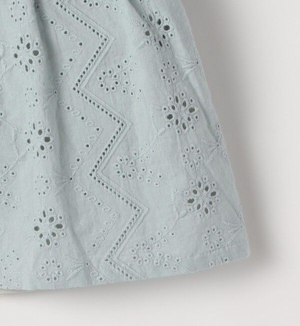 SHIPS KIDS「SHIPS KIDS:100～130cm / レース エンブロイダリー ペプラム ブラウス」|シャツ・ブラウス|