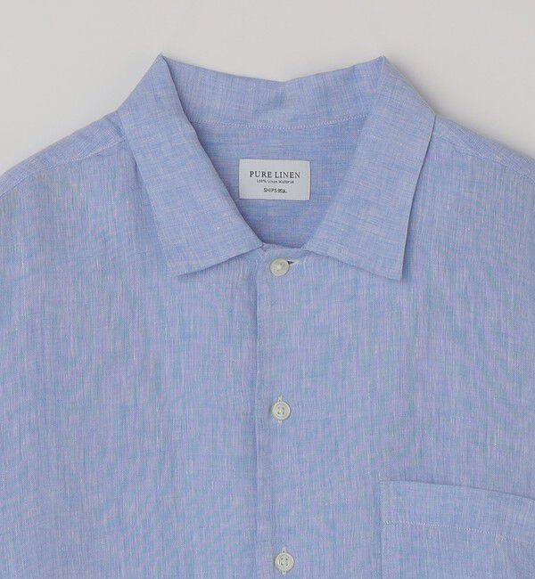 SHIPS any「SHIPS any:〈洗濯機可能〉ピュアリネン リラックス オープンカラー シャツ◆」|シャツ・ブラウス|