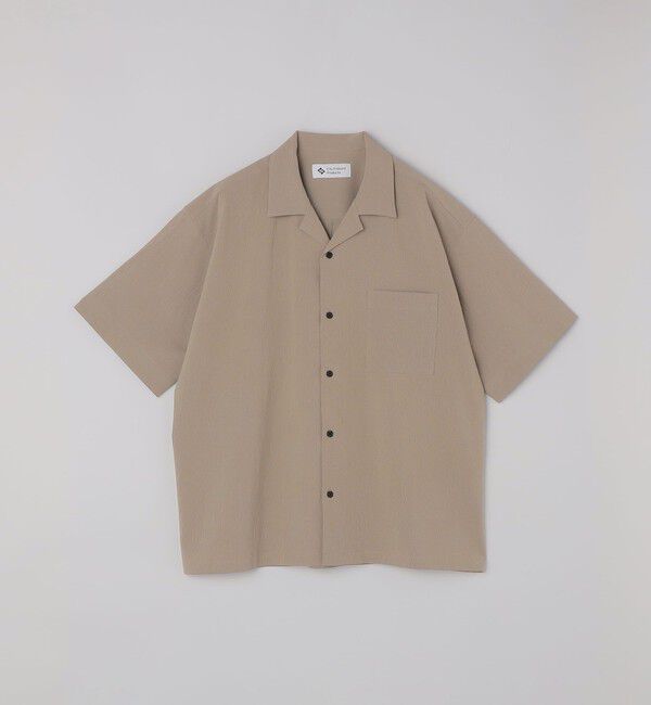SHIPS「City Ambient Products: オープンカラー 楊柳 ショートスリーブ シャツ」|シャツ・ブラウス|ライトグレー