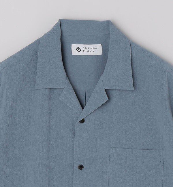 SHIPS「City Ambient Products: オープンカラー 楊柳 ショートスリーブ シャツ」|シャツ・ブラウス|