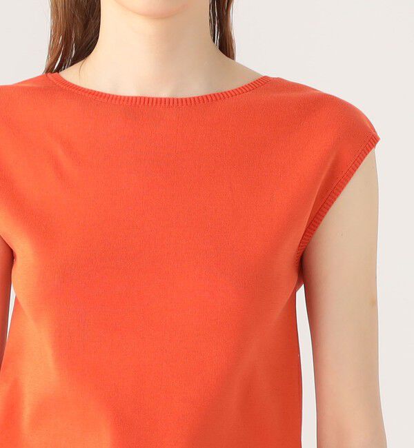 CABaN「コットンポリエステル バックオープンフレンチスリーブプルオーバー」|ニット・セーター|