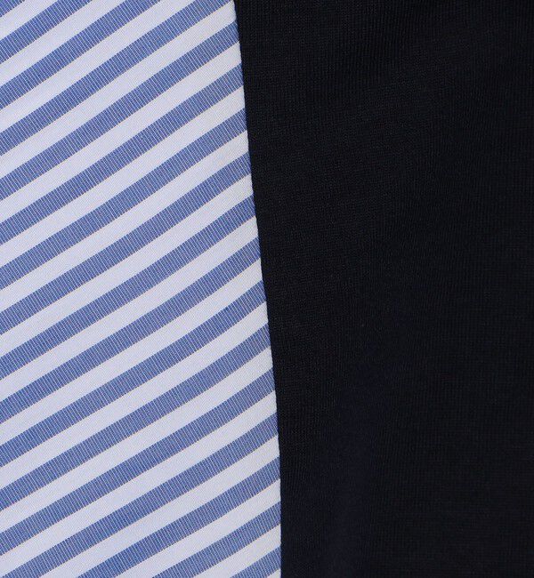 TOMORROWLAND MENS「コットン天竺 シャツコンビショートスリーブクルーネックプルオーバー」|Tシャツ・カットソー|