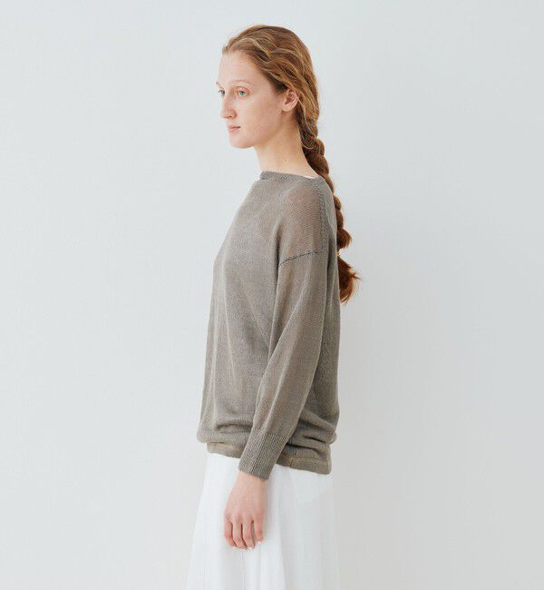 GALERIE VIE「リネンコード ボートネック プルオーバーニット」|ニット・セーター|