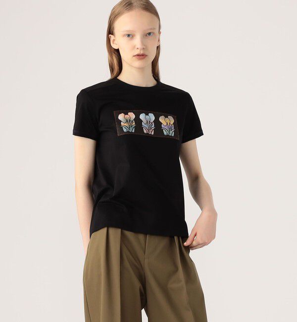 CABaN「スビンコットン ELEPHANTグラデーションプリントTシャツ」|Tシャツ・カットソー|